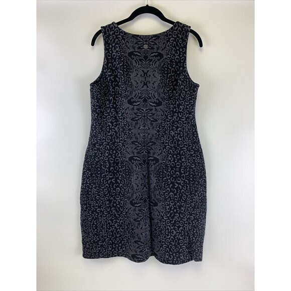 Athleta Shayla Sheath Dress Tank Gray 61173 Animal Floral Modal Cotton Med Tall - Picture 4 of 10
